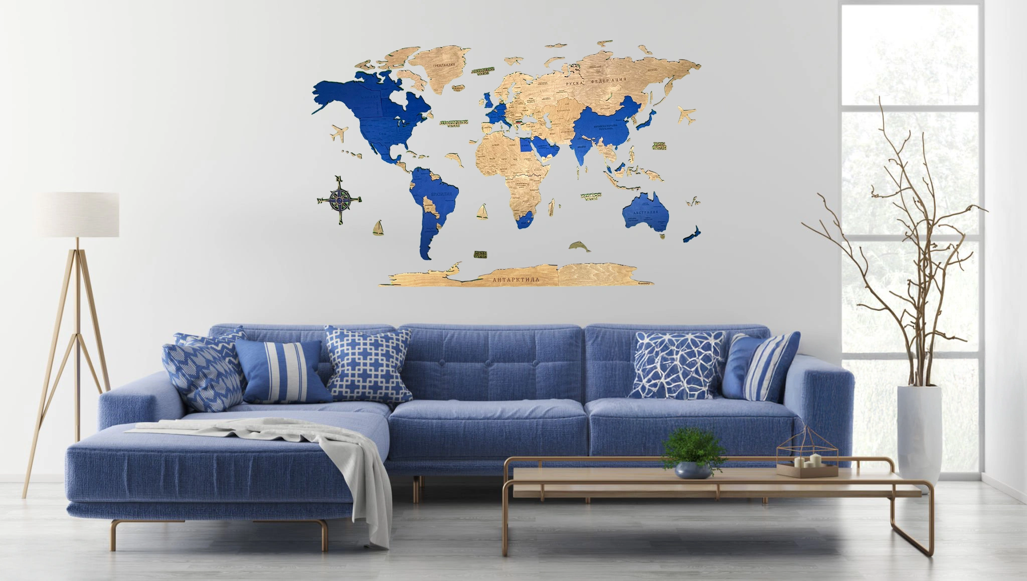 Корпоративна дървена 3Д карта на света - Image 3