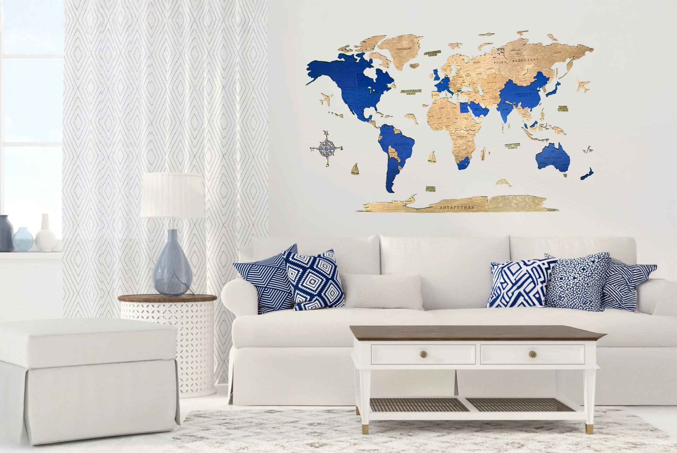 Корпоративна дървена 3Д карта на света - Image 2