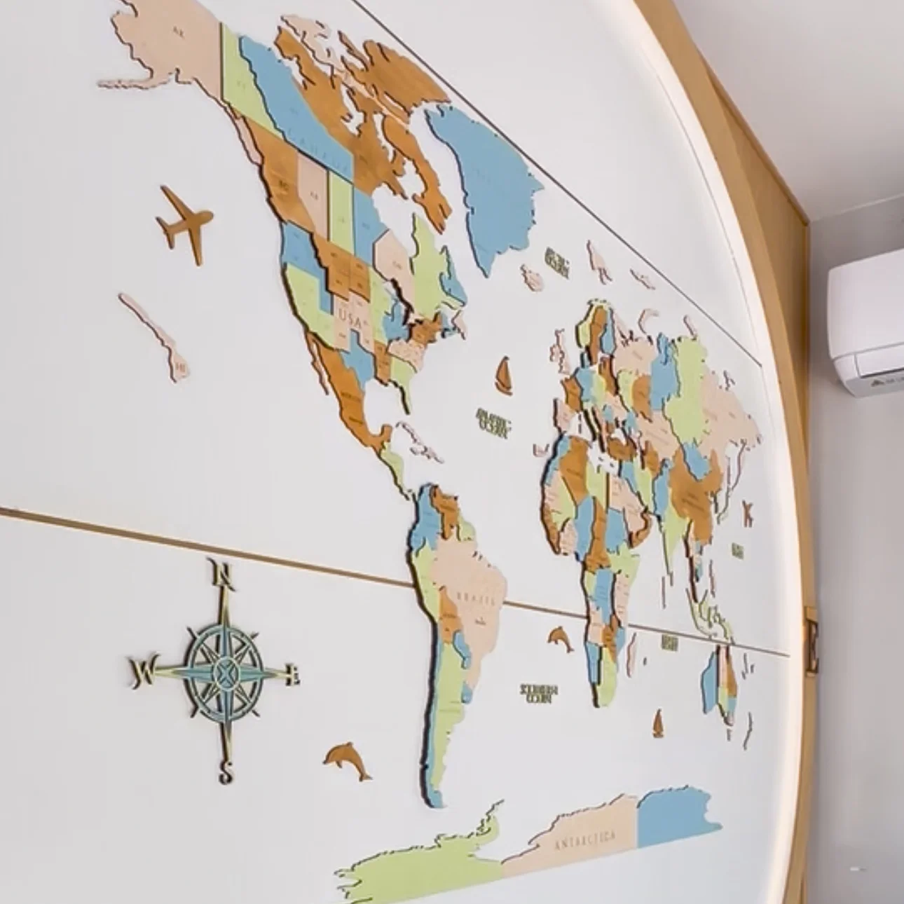 Дървена 3Д карта на света Tropic - Image 3