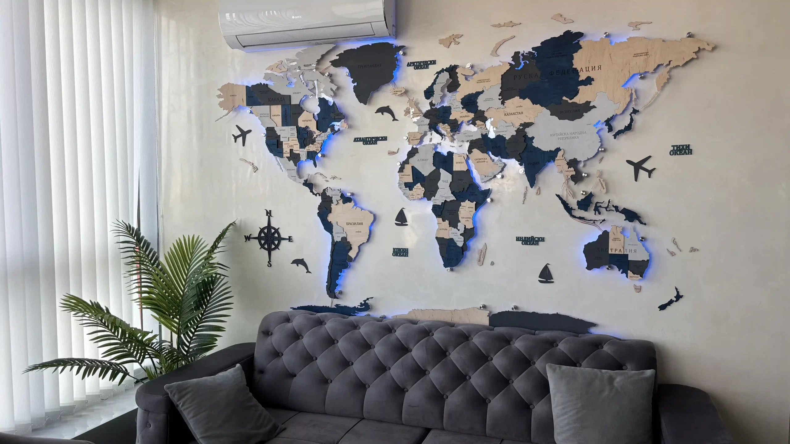 Дървена 3Д карта на света Corporate - Image 3