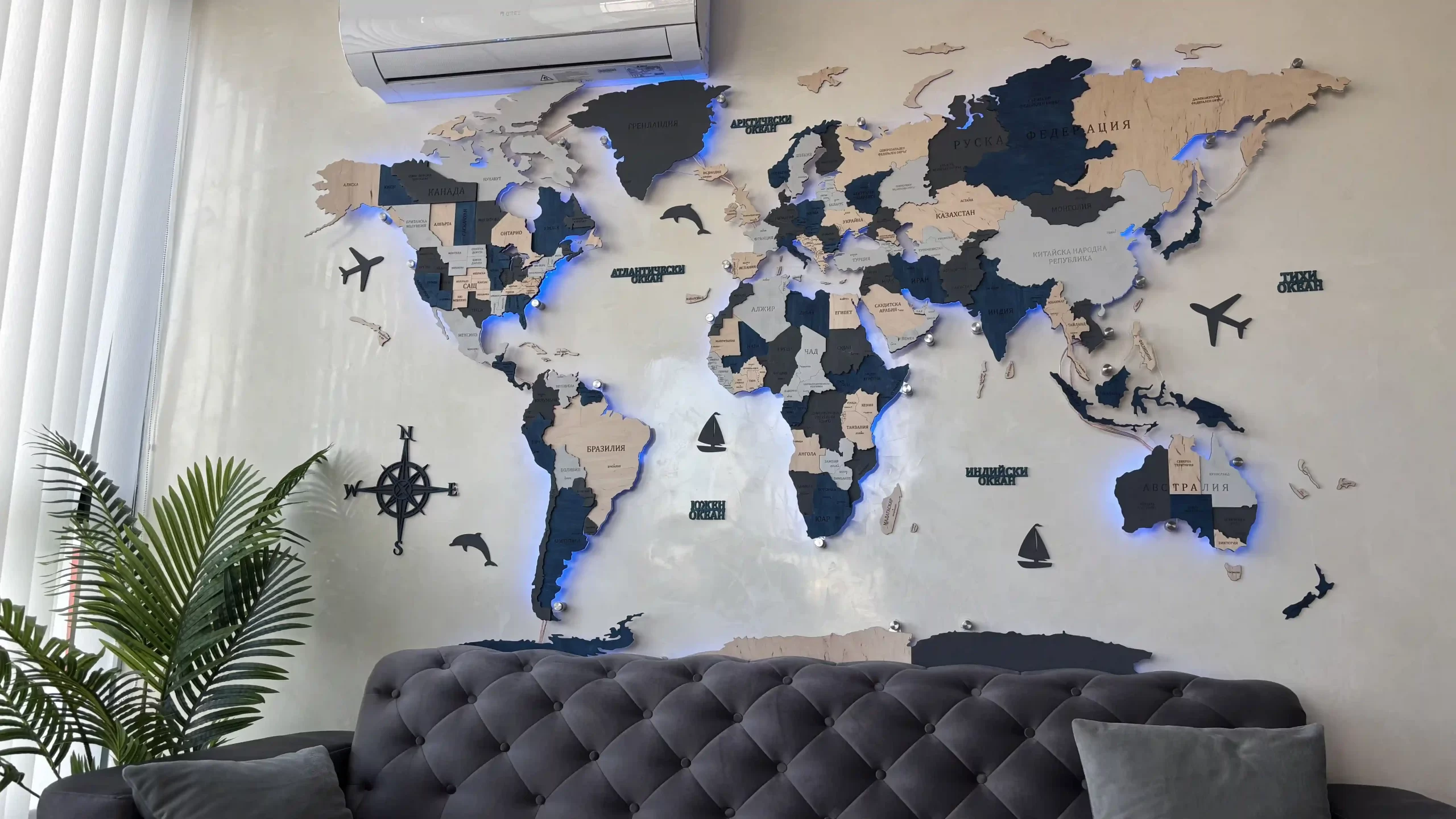 Дървена 3Д карта на света Corporate - Image 2