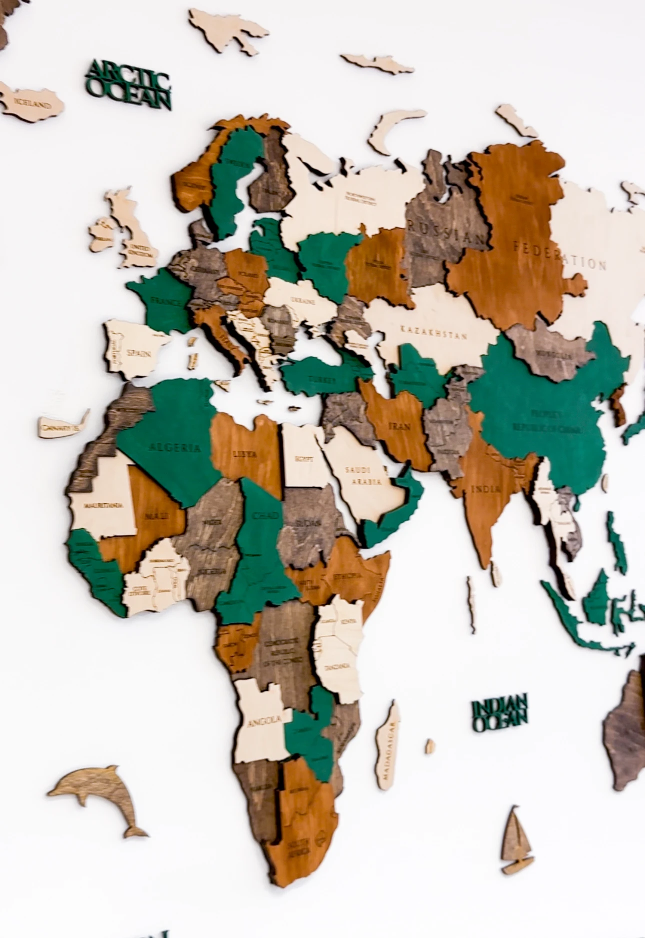 Дървена 3Д карта на света BUSH - Image 2