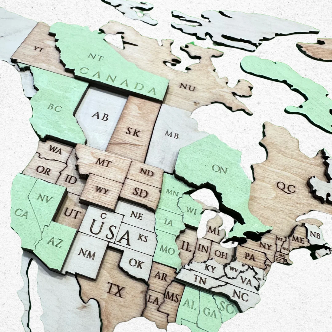 Дървена 3Д карта на света Grenny - Image 2