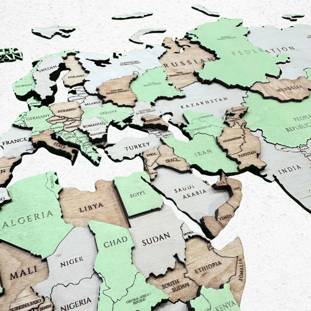 Дървена 3Д карта на света Grenny - Image 3